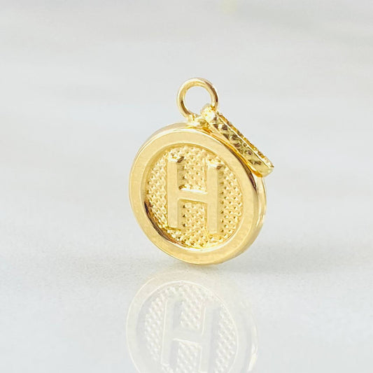 Dije Letra H 0.6gr / 3/4 in / Oro Amarillo 18K
