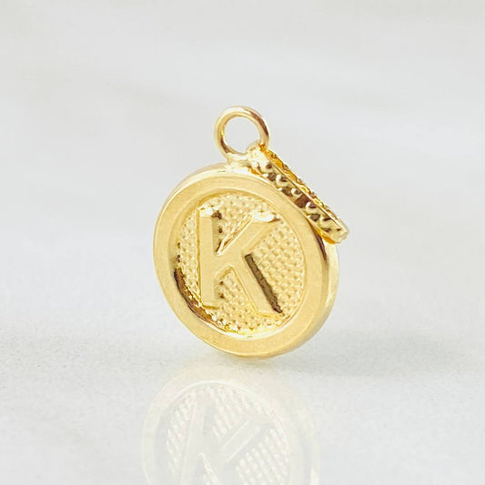 Dije Letra k 0.6gr / 3/4 in / Oro Amarillo 18K