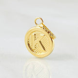 Pendant Letter K 0.6gr / 3/4 in / 18K Gold ©
