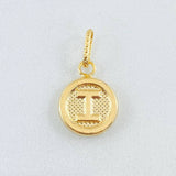 Dije Letra I 0.5gr / 3/4 in / Oro Amarillo 18K *