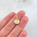 Dije Letra I 0.5gr / 3/4 in / Oro Amarillo 18K *
