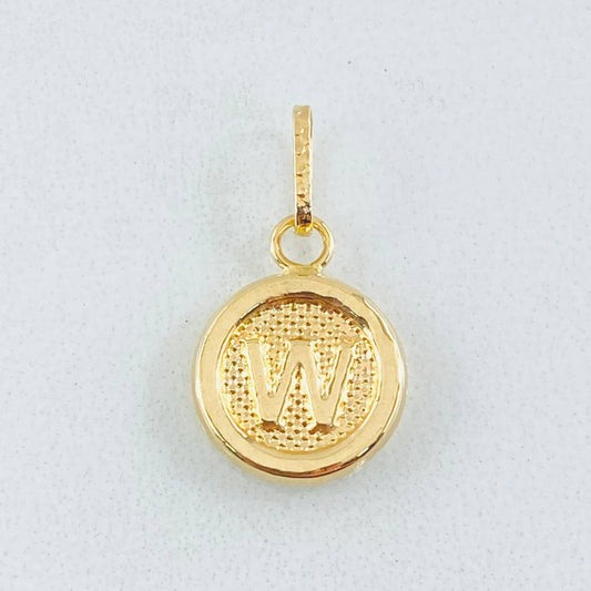 Dije Letra W 0.6gr / 3/4 in / Oro Amarillo 18K