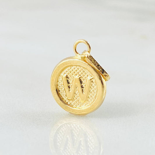Dije Letra W 0.6gr / 3/4 in / Oro Amarillo 18K