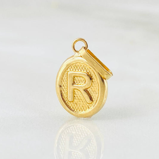 Dije Letra R 0.55gr / 3/4 in / Oro Amarillo 18K