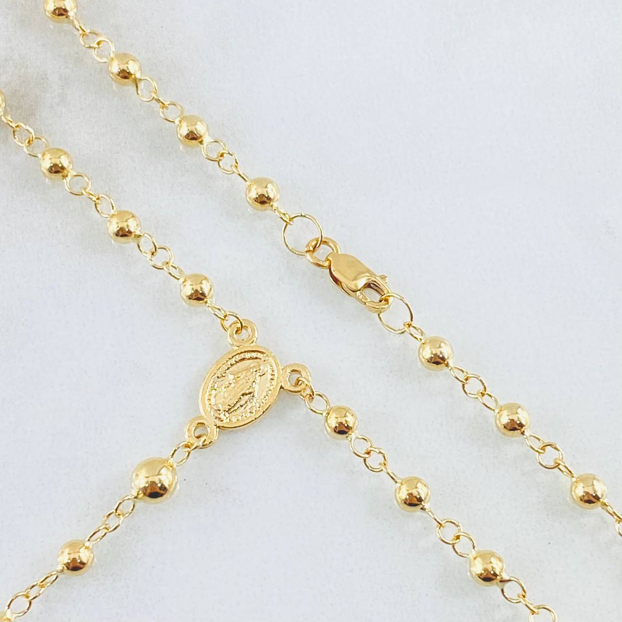 Rosario Virgen Milagrosa 6.65gr / 21 3/4 in / Oro Amarillo 18K ©