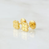 Topos Flor Trebol 0.65gr / Oro Amarillo 18K