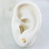 Stud Earrings Circle Crown 0.65gr / 18K Gold