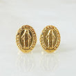 Topos Virgen Milagrosa Ovalo 0.95gr / 1/2 in / Oro Amarillo 18K *