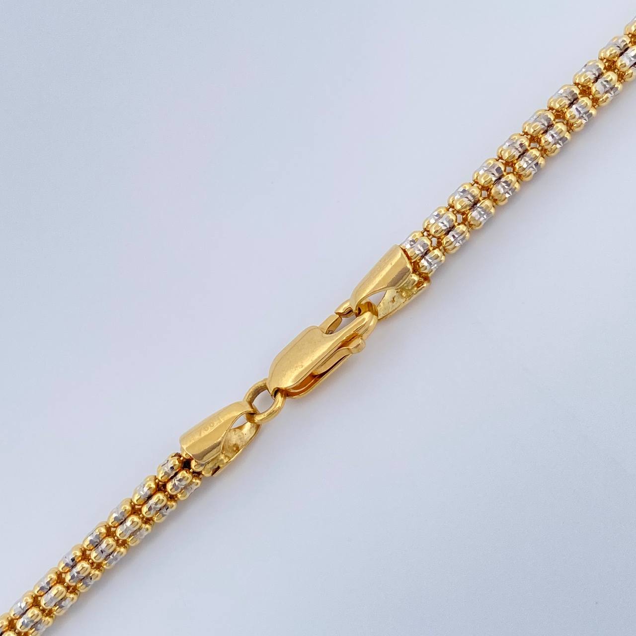 Cadena Ice 28.8gr / 23 3/4 in / Dos Oros Amarillo Blanco +4 18K +