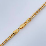 Cadena Ice 28.8gr / 23 3/4 in / Dos Oros Amarillo Blanco +4 18K +