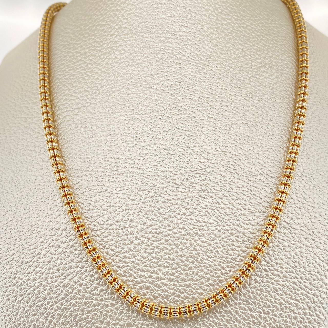 Cadena Ice 28.8gr / 23 3/4 in / Dos Oros Amarillo Blanco +4 18K +