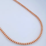 Cadena Ice 19.7gr / 23 3/4 in / Dos Oros Blanco Rosa +4 18K +