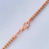 Cadena Ice 19.7gr / 23 3/4 in / Dos Oros Blanco Rosa +4 18K +