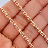 Cadena Ice 19.7gr / 23 3/4 in / Dos Oros Blanco Rosa +4 18K +