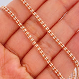 Cadena Ice 16gr / 23 3/4 in / Dos Oros Blanco Rosa +4 18K +