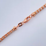 Cadena Ice 16gr / 23 3/4 in / Dos Oros Blanco Rosa +4 18K +