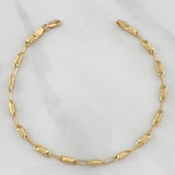 Bracelet Rustica Tornillo 3.75 g / 8 1/4 in / 1.2 mm Yellow Gold 18K