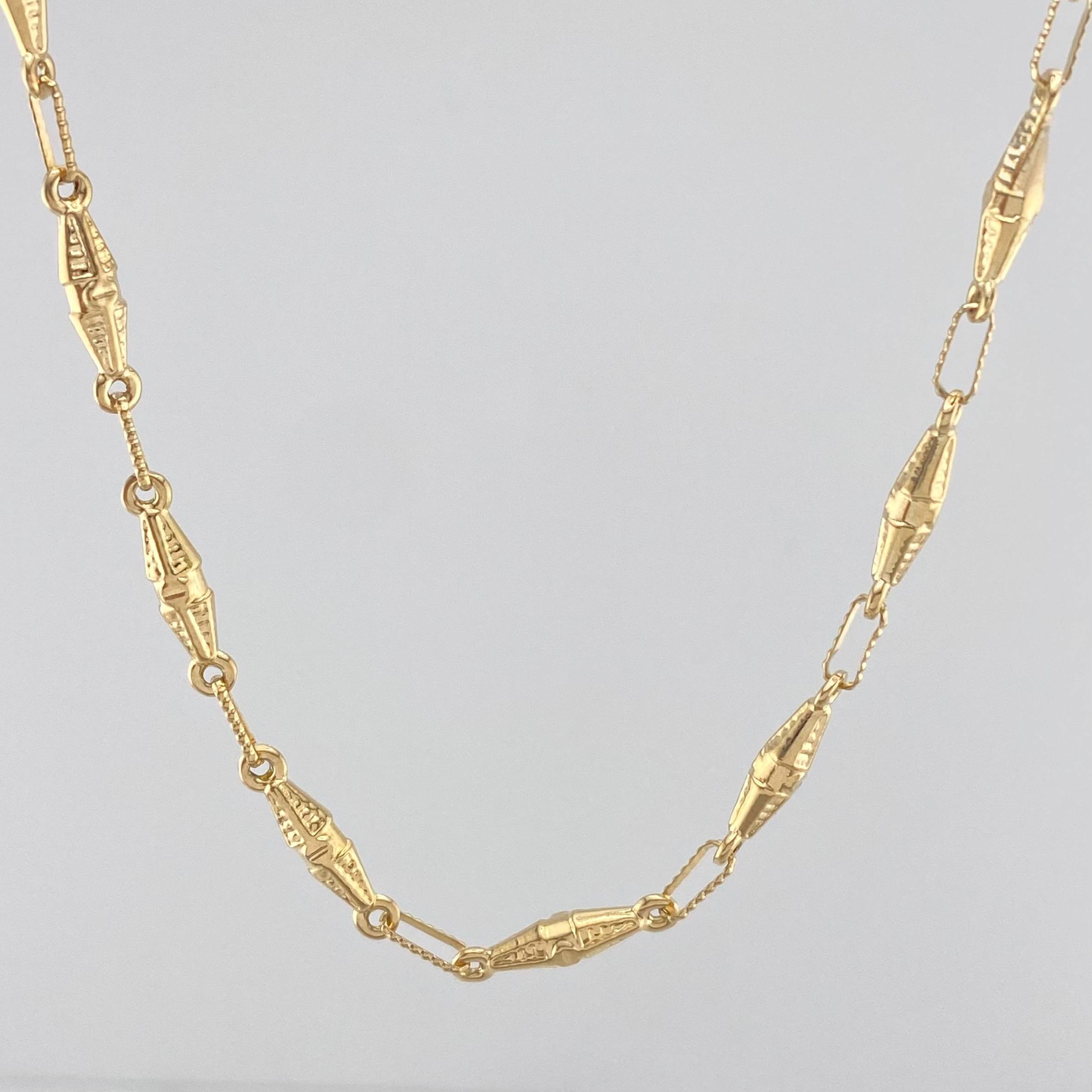 Cadena Rustica Dubai 10.5 g / 24 1/4 in / 1.1 mm Oro Amarillo 18K