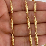 Cadena Rustica Dubai 10.5 g / 24 1/4 in / 1.1 mm Oro Amarillo 18K