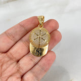Pendant NY Cap 8.65gr / 4.2cm / White Zirconia Two Yellow White Gold ©