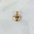 Pendant Heart 3.7gr / 2.4cm / White-Fuchsia Zircons Yellow Gold ©
