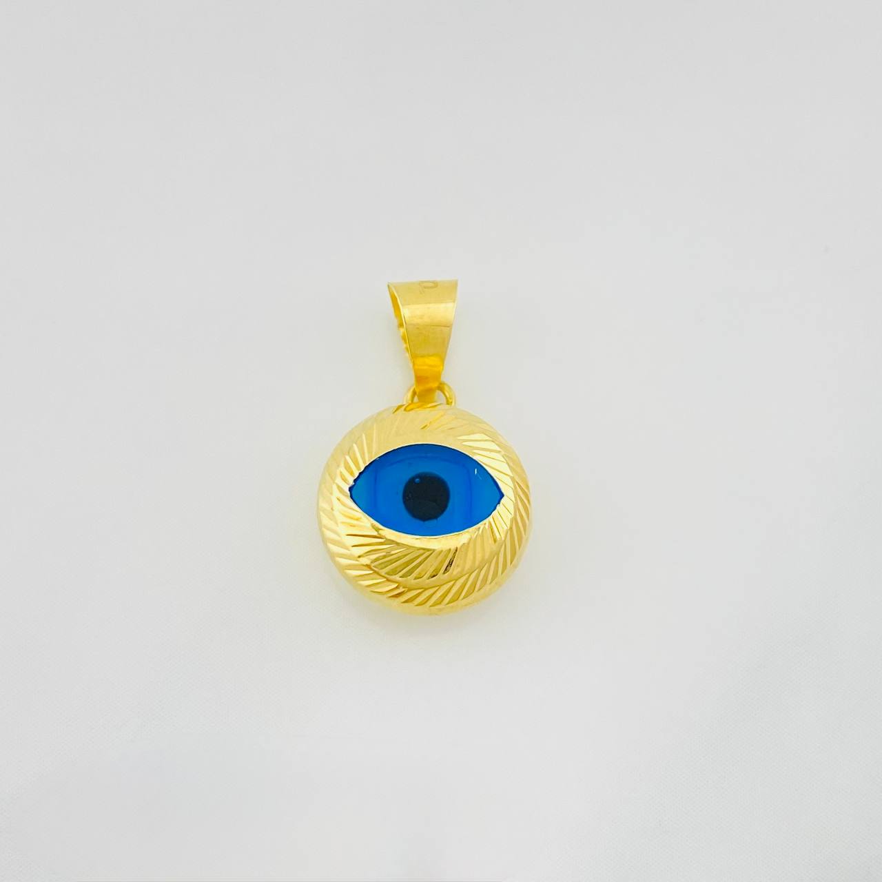 Dije Ojo Turco 1.2g / 3/4 in Oro Amarillo 18K