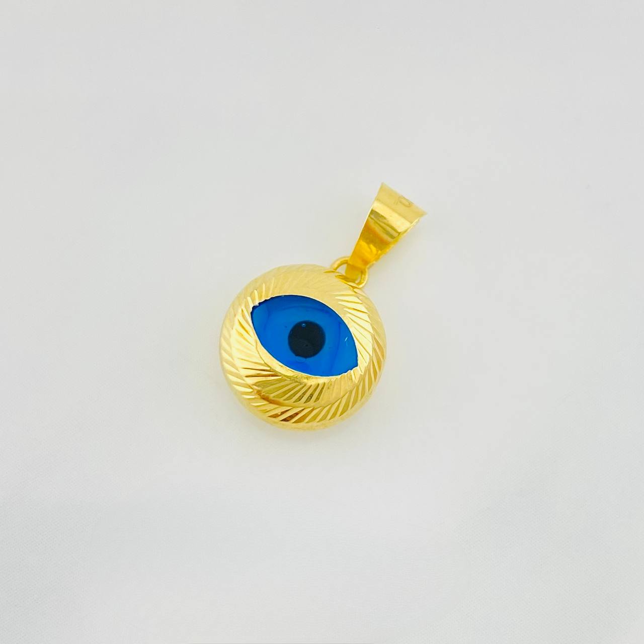 Dije Ojo Turco 1.2g / 3/4 in Oro Amarillo 18K
