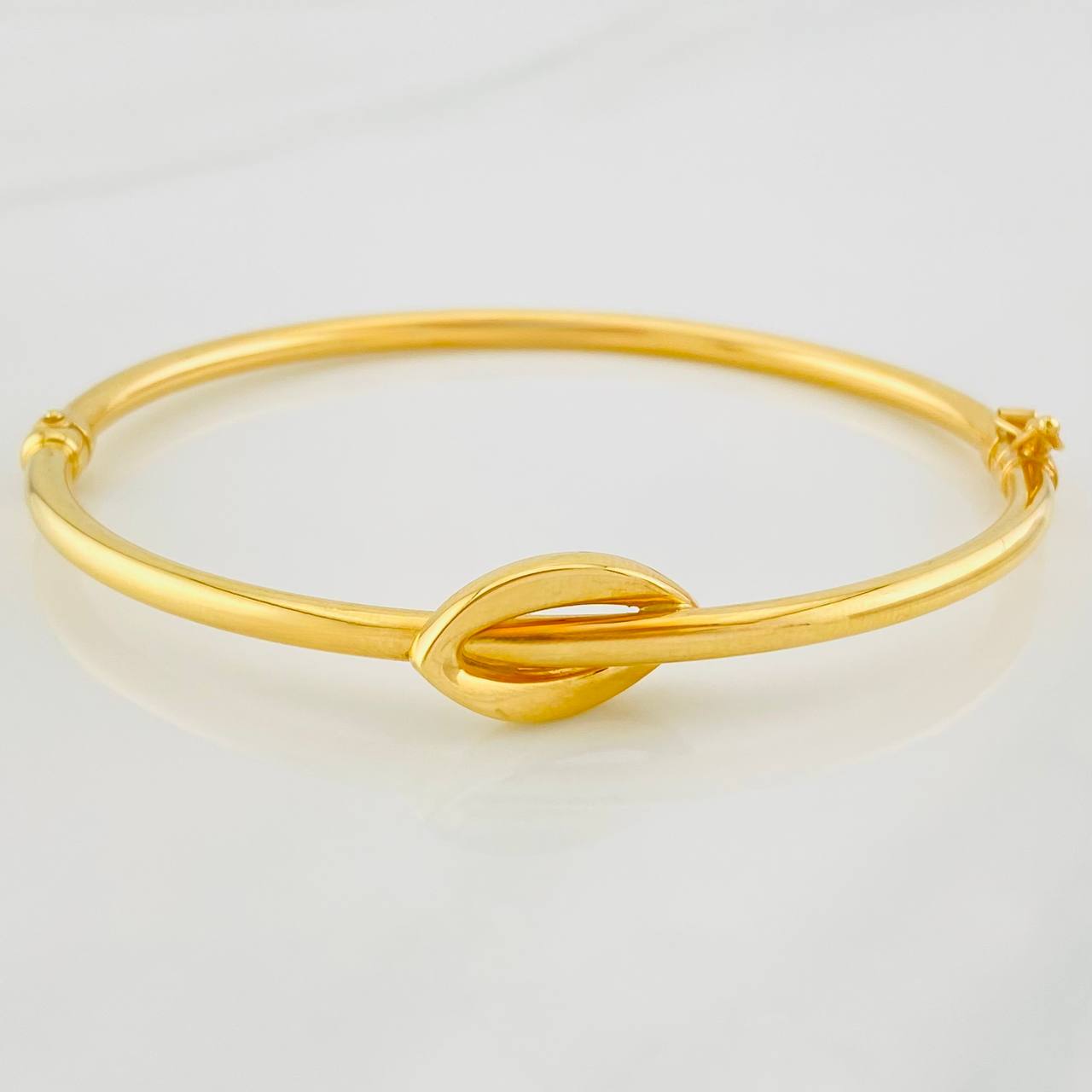 Pulso Aro Hoja 5.45g / 7 3/4 in / 3mm Oro Amarillo 18K