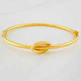 Bracelet Leaf Hoop 5.25g / 7 3/4 in / 3mm Yellow Gold 18K
