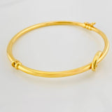 Bracelet Leaf Hoop 5.25g / 7 3/4 in / 3mm Yellow Gold 18K