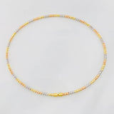 Bracelet Diamond Cut Hoop 1.75g / 6 3/4 in / 1.4mm Three Golds 18K