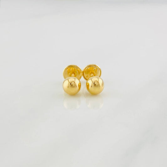 Topos Bola Lisa 0.55g / in / 5mm Oro Amarillo 18K
