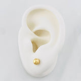 Plain Bead Stud Earrings 0.55g / in / 5mm Yellow Gold 18K