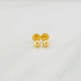 Plain Bead Stud Earrings 0.45g / in / 4mm Yellow Gold 18K