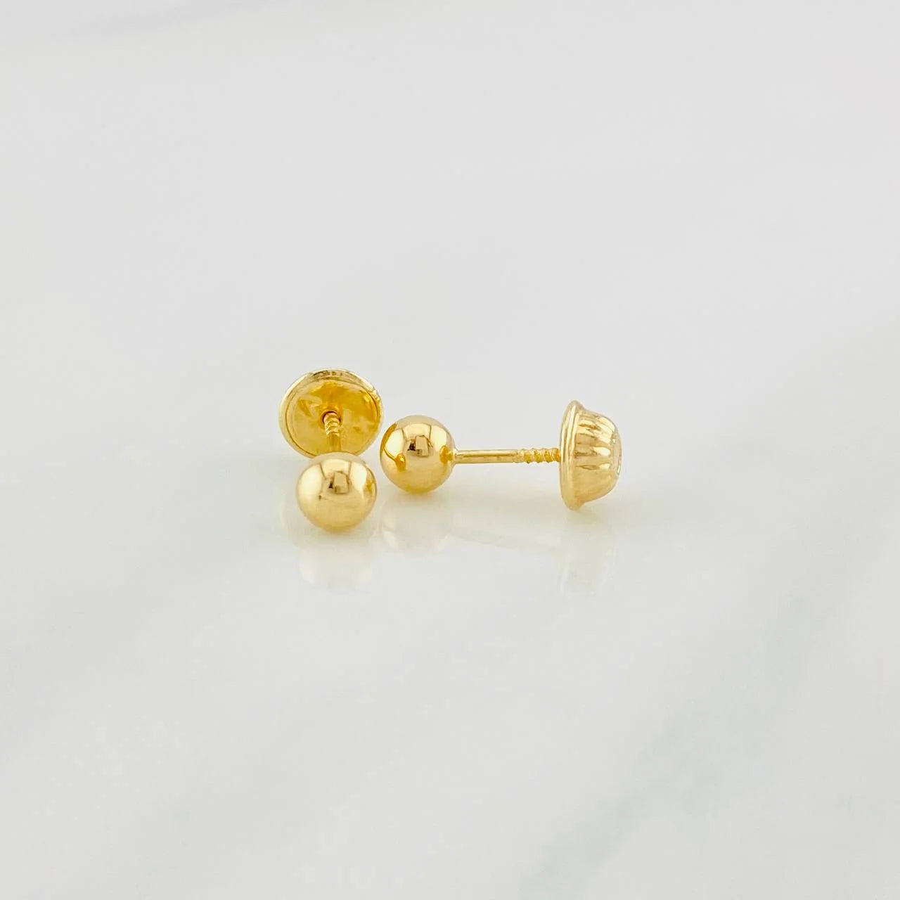 Topos Bola Lisa 0.5g / in / 5mm Oro Amarillo 18K
