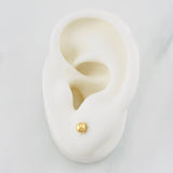 Plain Bead Stud Earrings 0.45g / in / 4mm Yellow Gold 18K