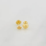 Stud Earrings GC 0.4g / in / 3.4mm Yellow Gold 18K