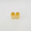 Heart Stud Earrings Beads 0.6g / in / 4.7mm 18K Yellow Gold
