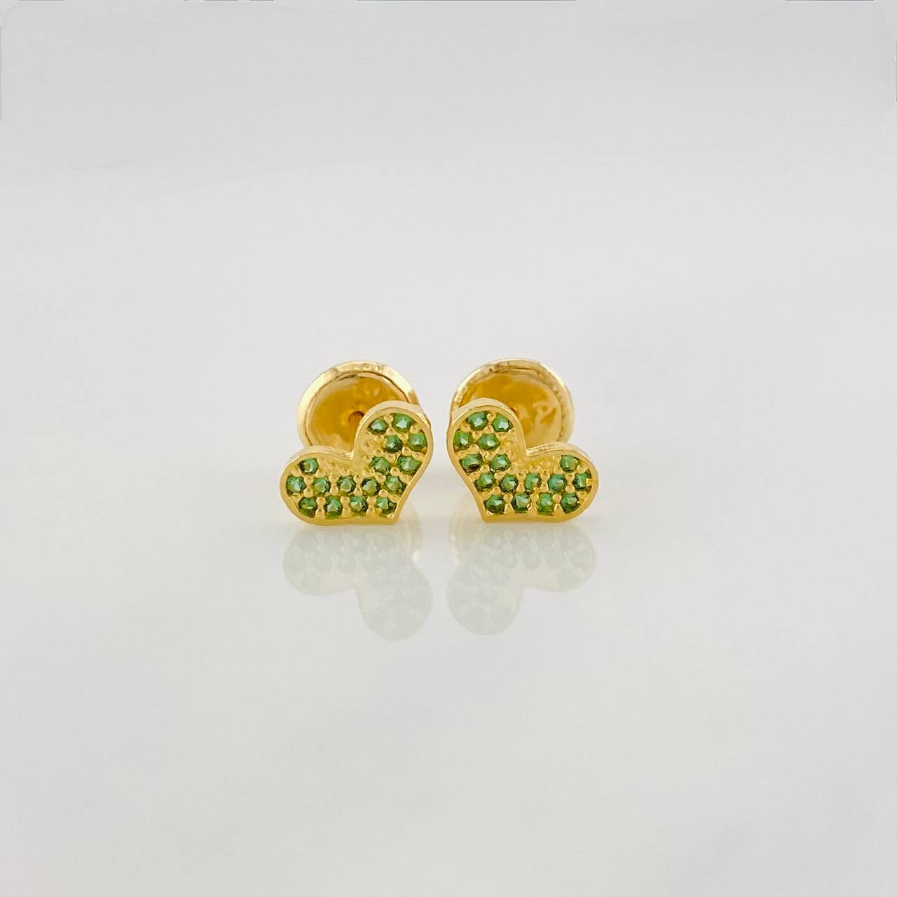 Heart Stud Earrings 0.7g / in / 4.7mm 18K Yellow Gold