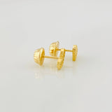 Heart Stud Earrings 0.7g / in / 4.7mm 18K Yellow Gold