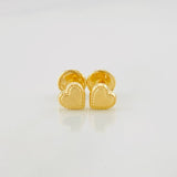 Heart Stud Earrings Dotted 0.5g / in / 5mm 18K Yellow Gold