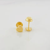 Heart Stud Earrings Dotted 0.5g / in / 5mm 18K Yellow Gold