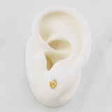 Heart Silhouette Stud Earrings 0.55g / in / 4.5mm 18K Yellow Gold