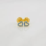 Heart Silhouette Stud Earrings 0.55g / in / 4.3mm 18K Yellow Gold