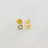 Heart Silhouette Stud Earrings 0.55g / in / 4.3mm 18K Yellow Gold