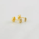 Heart Silhouette Stud Earrings 0.55g / in / 4.3mm 18K Yellow Gold