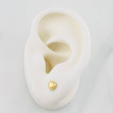 Heart Stud Earrings 0.5g / in / 5.1mm 18K Yellow Gold
