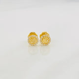 Stud Earrings Corona 0.7g / in / 5.8mm Yellow Gold 18K