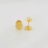 Stud Earrings Corona 0.7g / in / 5.8mm Yellow Gold 18K