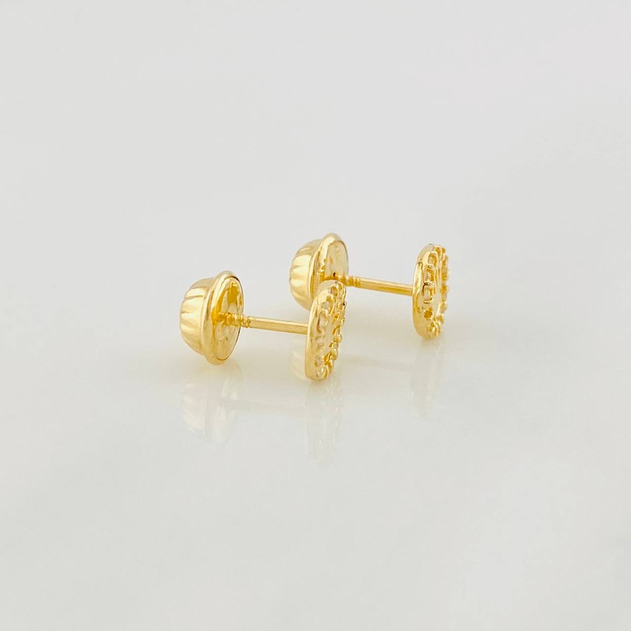 Stud Earrings Corona 0.7g / in / 5.8mm Yellow Gold 18K